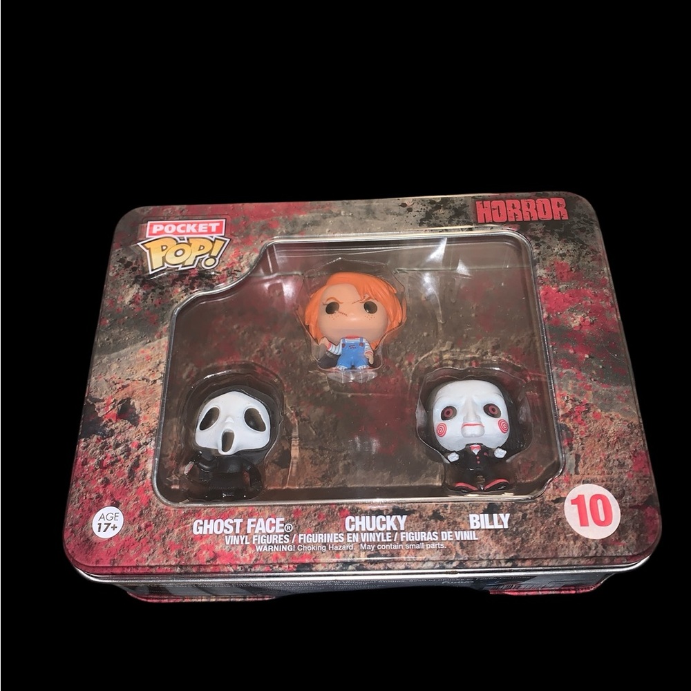 Vaulted 2015 HORROR Collector Tin Set: Ghost Face Chucky Billy Funko Pocket Pop - Picture 3 of 7